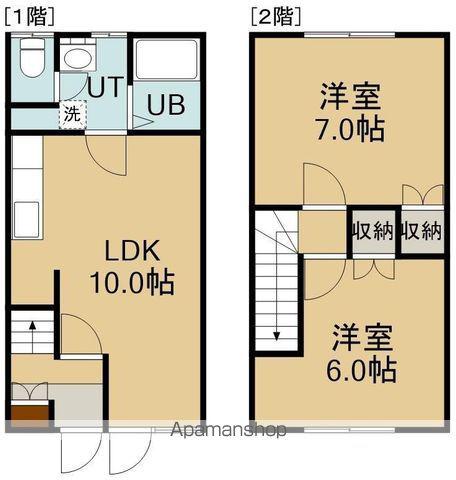 JOY8(2LDK/2階)の間取り写真
