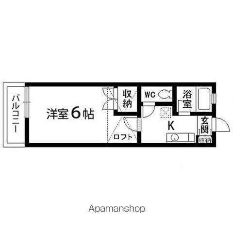 グランドハイツ永和台(1K/1階)の間取り写真