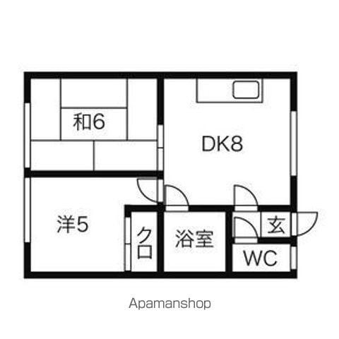 理寛寺八条マンション(2DK/1階)の間取り写真