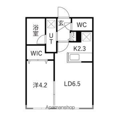 ACTIVAT元町 北25条東16丁目M(1LDK/3階)の間取り写真