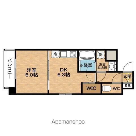 CAVANAUMEDAKITA(1DK/5階)の間取り写真