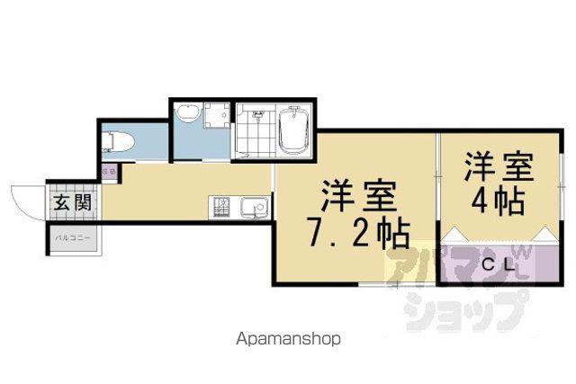 アネックスII号館(2K/4階)の間取り写真