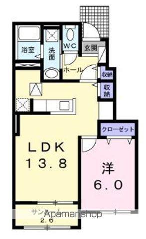 ラフォーレットDAI Ⅱ(1LDK/1階)の間取り写真