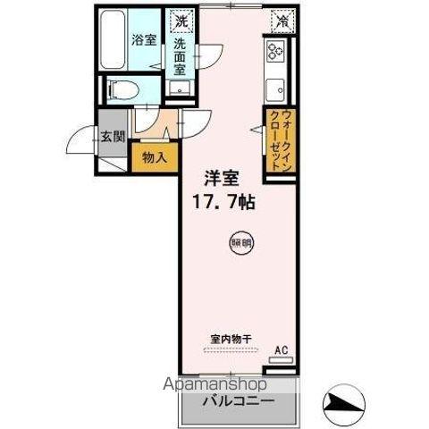 DーROOM石丸(ワンルーム/3階)の間取り写真