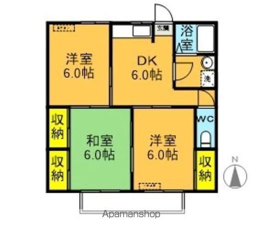 コーポドリーム(3DK/2階)の間取り写真