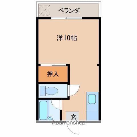 エヌハイツ清水(ワンルーム/3階)の間取り写真
