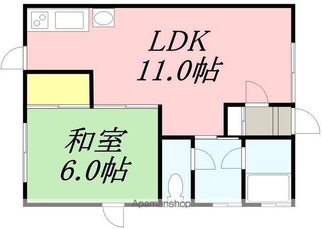 レジデンスヒロ(1LDK/1階)の間取り写真