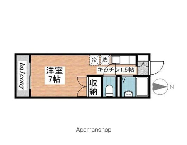 グリーンパストラル原(ワンルーム/2階)の間取り写真
