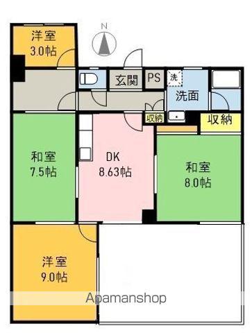 ROA BUIL ANNEX(4DK/1階)の間取り写真