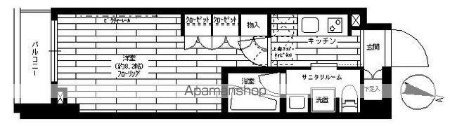 グランドコンシェルジュ三宿アジールコート(1K/4階)の間取り写真