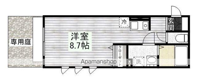 エスポワール(ワンルーム/1階)の間取り写真