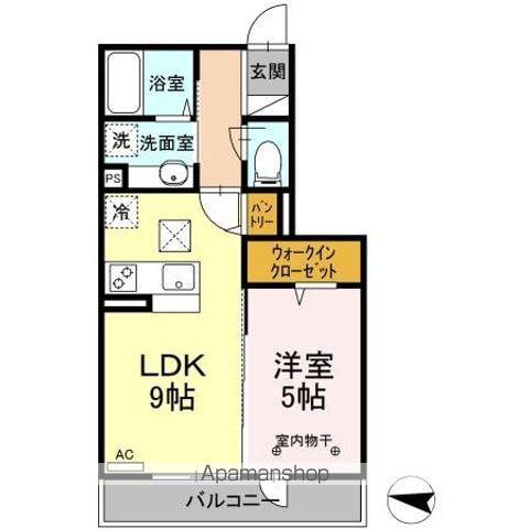 プランドール柴又(1LDK/1階)の間取り写真