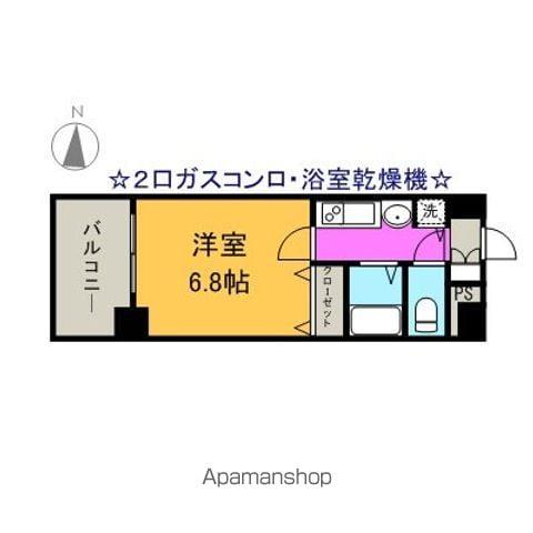 プレサンス泉セントマーク(1K/6階)の間取り写真