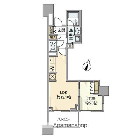プラウドタワー名古屋久屋大通公園(1LDK/3階)の間取り写真