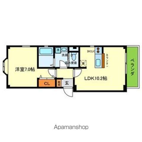 LIMONE(1LDK/2階)の間取り写真