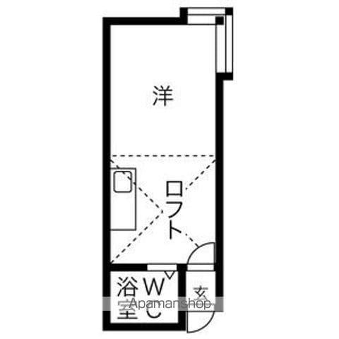 コーポマリーン(ワンルーム/2階)の間取り写真