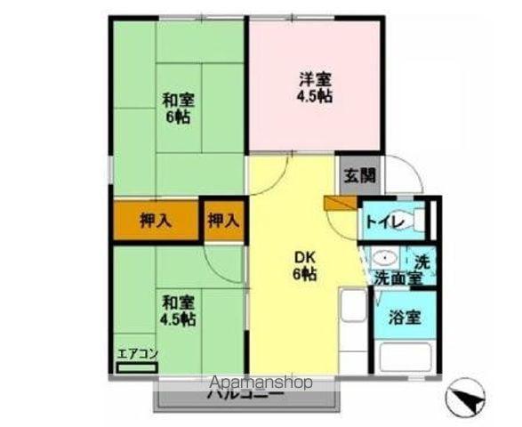 コーポ宮小路(3DK/2階)の間取り写真