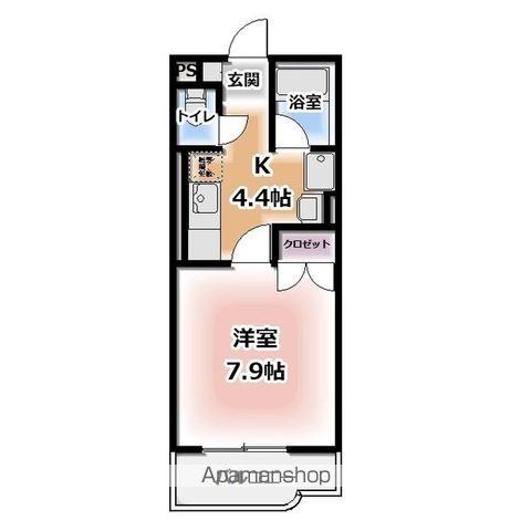 パラッティオ・H(1K/3階)の間取り写真