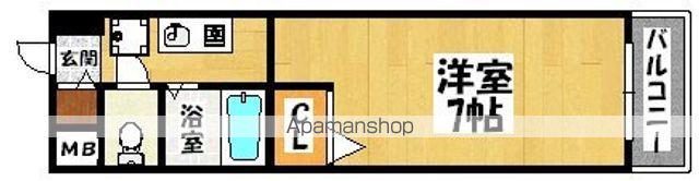 ビオス白鷺(1K/2階)の間取り写真