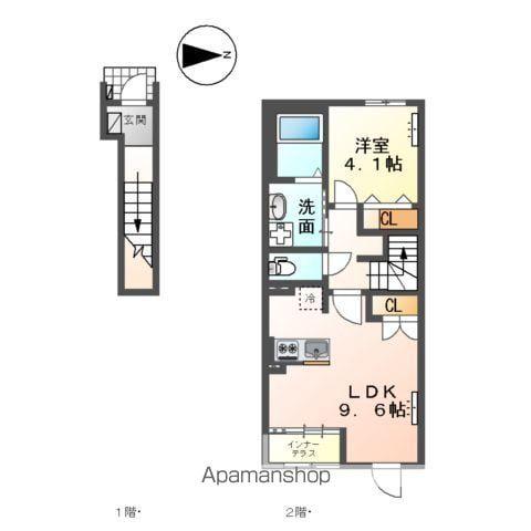 ヴェルジェⅩ(1LDK/2階)の間取り写真