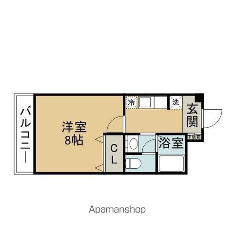 ルミエールE(1K/3階)の間取り写真