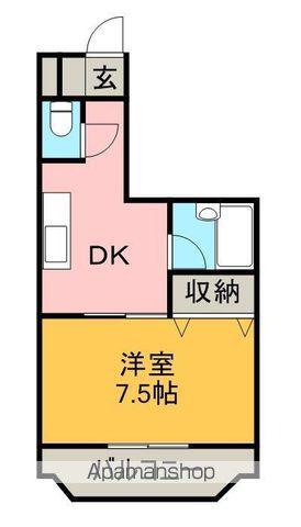 アーバンヴィラ松神子(1DK/2階)の間取り写真
