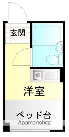 ウエストインパート10(ワンルーム/2階)の間取り写真