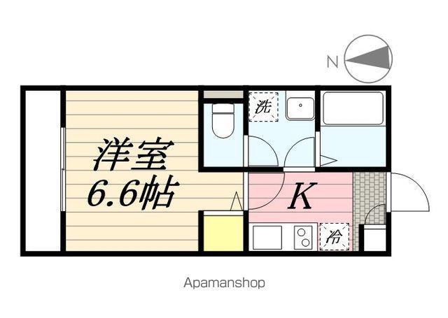 ジーメゾン松戸中和倉(1K/3階)の間取り写真