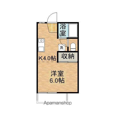クレストコート A棟(1K/2階)の間取り写真