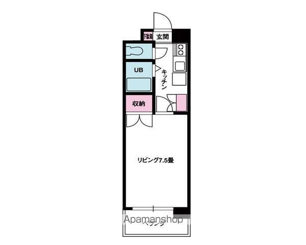 ジョイフル第2朝生田(1K/3階)の間取り写真