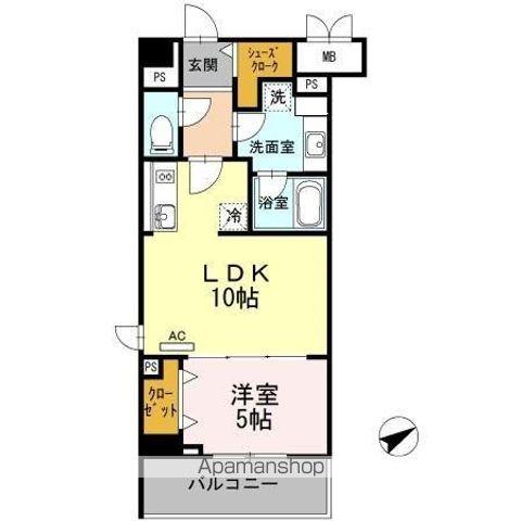 グランコート 東山(1LDK/2階)の間取り写真