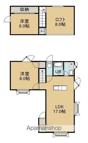 道南いさりび鉄道 東久根別駅 徒歩11分 2階建 築40年(1LDK)の間取り写真