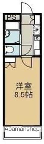 ブロードヒルⅡ(1K/1階)の間取り写真