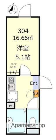 コンフォール新小岩(1K/3階)の間取り写真