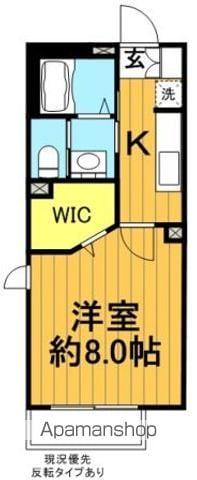 カーサエルドール(1K/1階)の間取り写真