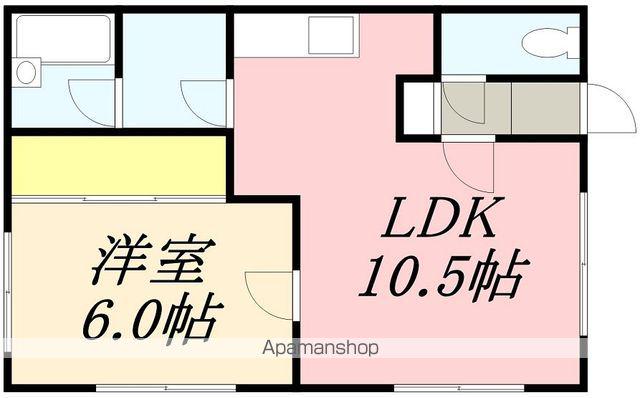 第9タジマハイツ(1LDK/1階)の間取り写真