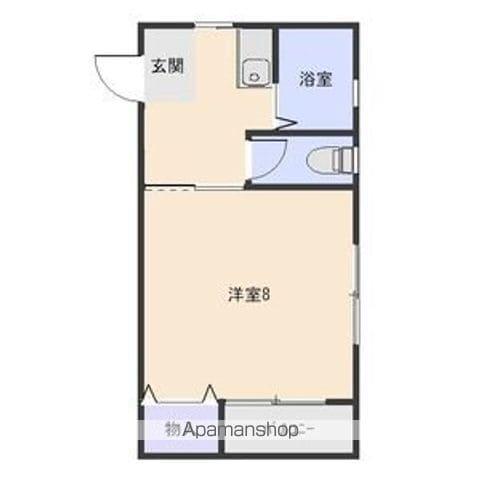 サンピュアJ(1K/2階)の間取り写真