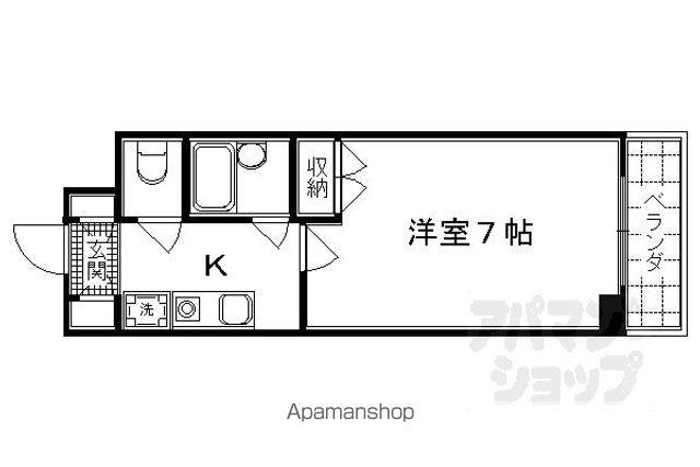 早川マンション(1K/3階)の間取り写真