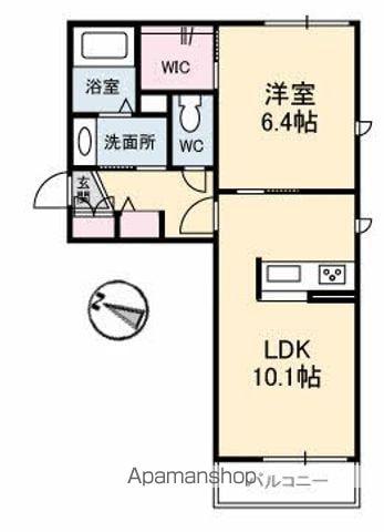 DESPERADOⅡ(1LDK/1階)の間取り写真