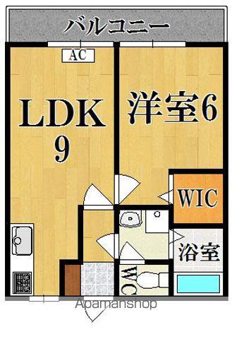 レジデンスアキシノ(1LDK/1階)の間取り写真