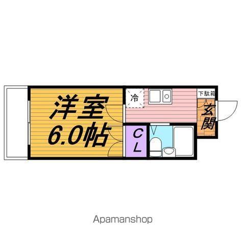 リーブル北小金(ワンルーム/1階)の間取り写真