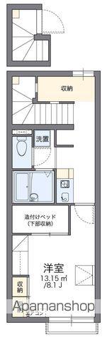 レオパレスオブリガード彩(1K/2階)の間取り写真