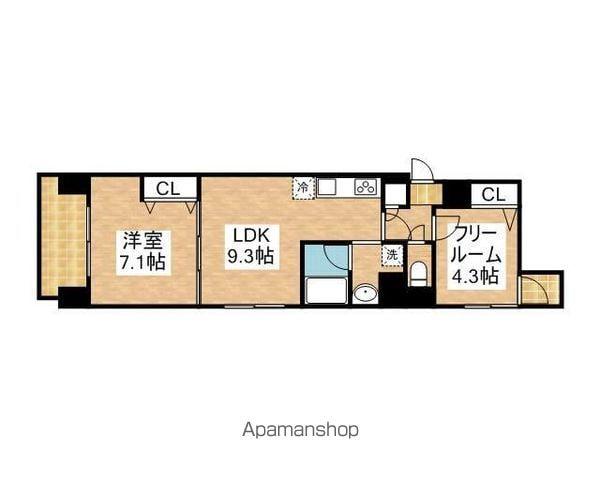 プレサンス丸の内フォート(1SLDK/11階)の間取り写真