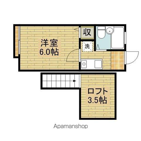 アクアハイツ(1K/2階)の間取り写真