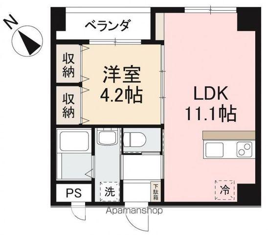アルト栗林公園(1LDK/1階)の間取り写真