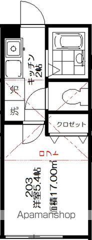 アリサンドラ北小岩(1K/2階)の間取り写真
