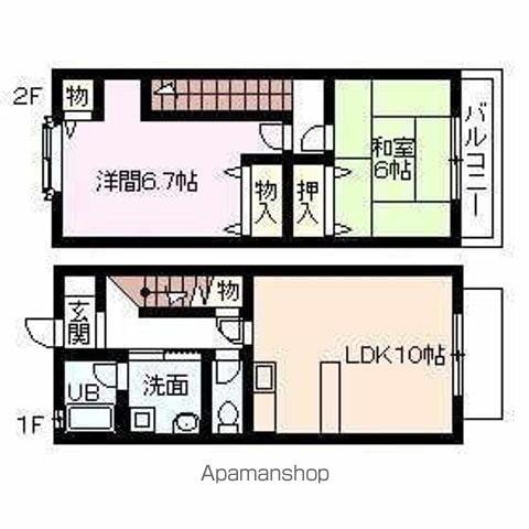 学園ステラ(2LDK)の間取り写真