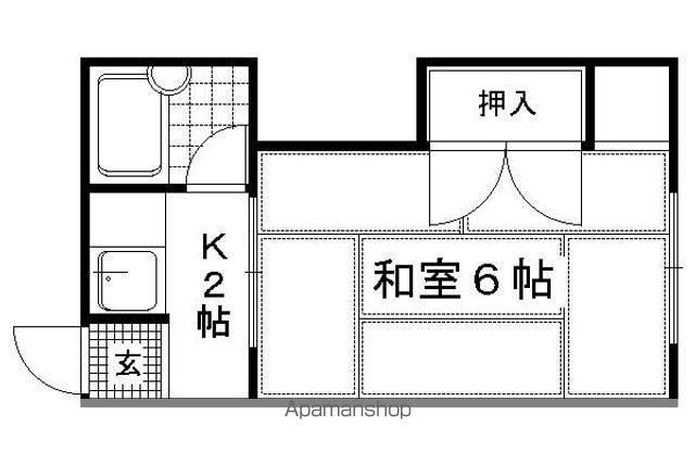 たつみ3号棟(1K/1階)の間取り写真