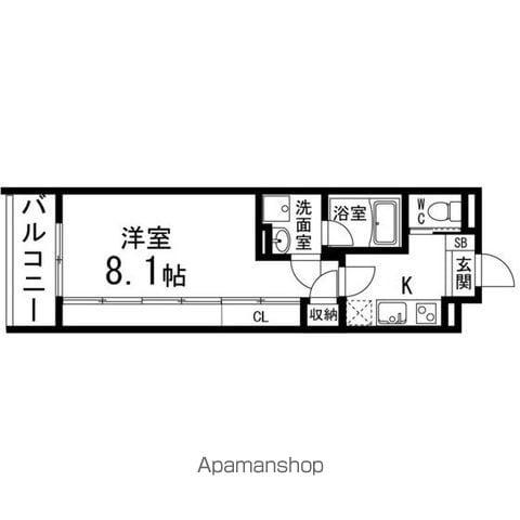 AL SOL泉中央(1K/3階)の間取り写真