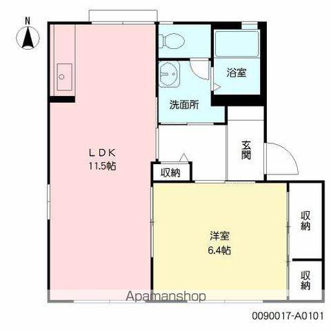 ヴィレッジS・S(1LDK/1階)の間取り写真